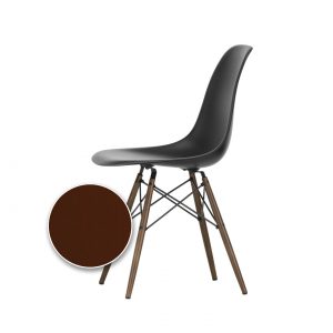 Eames Plastic Chair DSW, Gestell Ahorn dunkelbraun